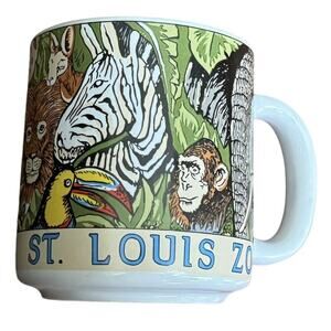 St. Louis Zoo Coffee Mug Cup Zoological Park Missouri Explore Animals VTG (?)